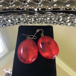 Red earrings